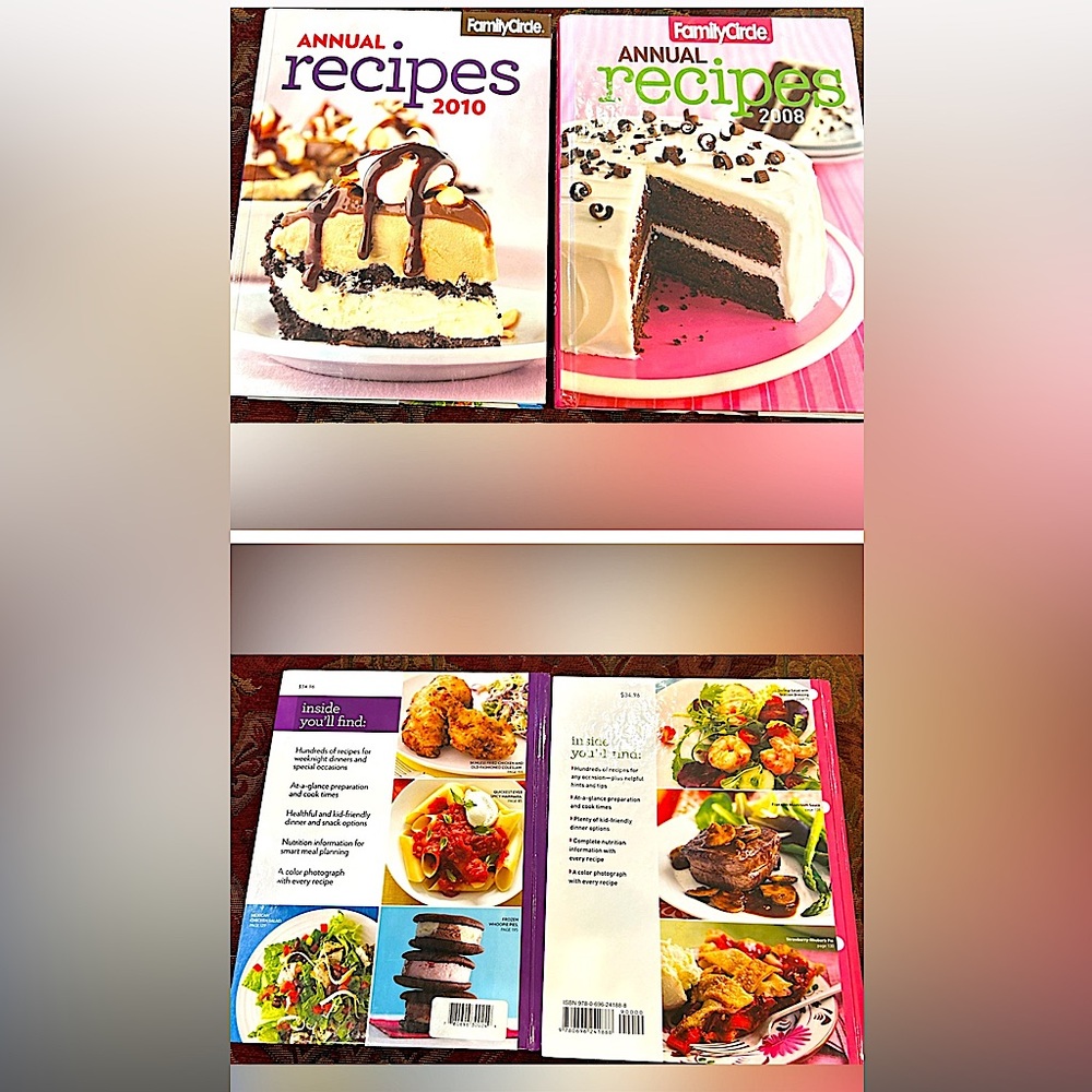 Set of Family Circle Annual Recipes 2008 and 2010
